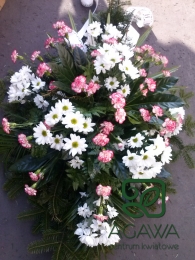 Palma pogrzebowa z Margaretki i Gożdzika