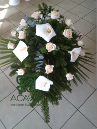 Palma pogrzebowa z Calli i Róży